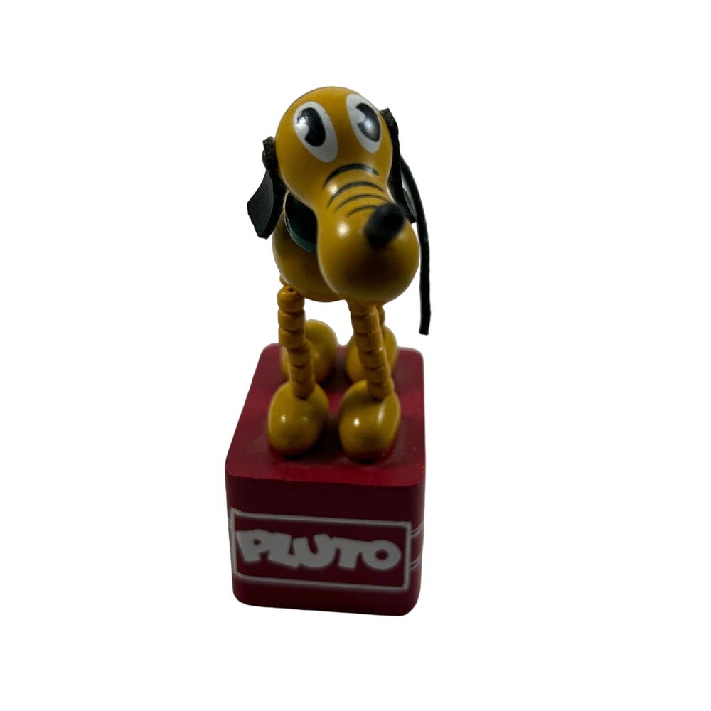 Pluto Wooden Push Toy Walt Disney World Toy